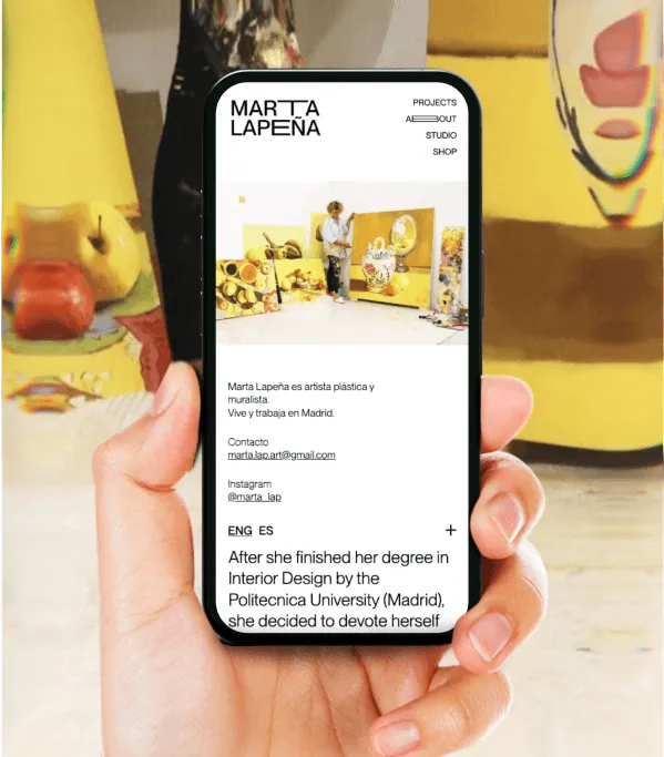 Midatel se encarga del desarrollo de la web y tienda de la artista plástica y muralista Marta Lapeña