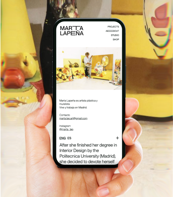 Midatel se encarga del desarrollo de la web y tienda de la artista plástica y muralista Marta Lapeña