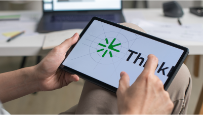 Tableta con el diseño de marca