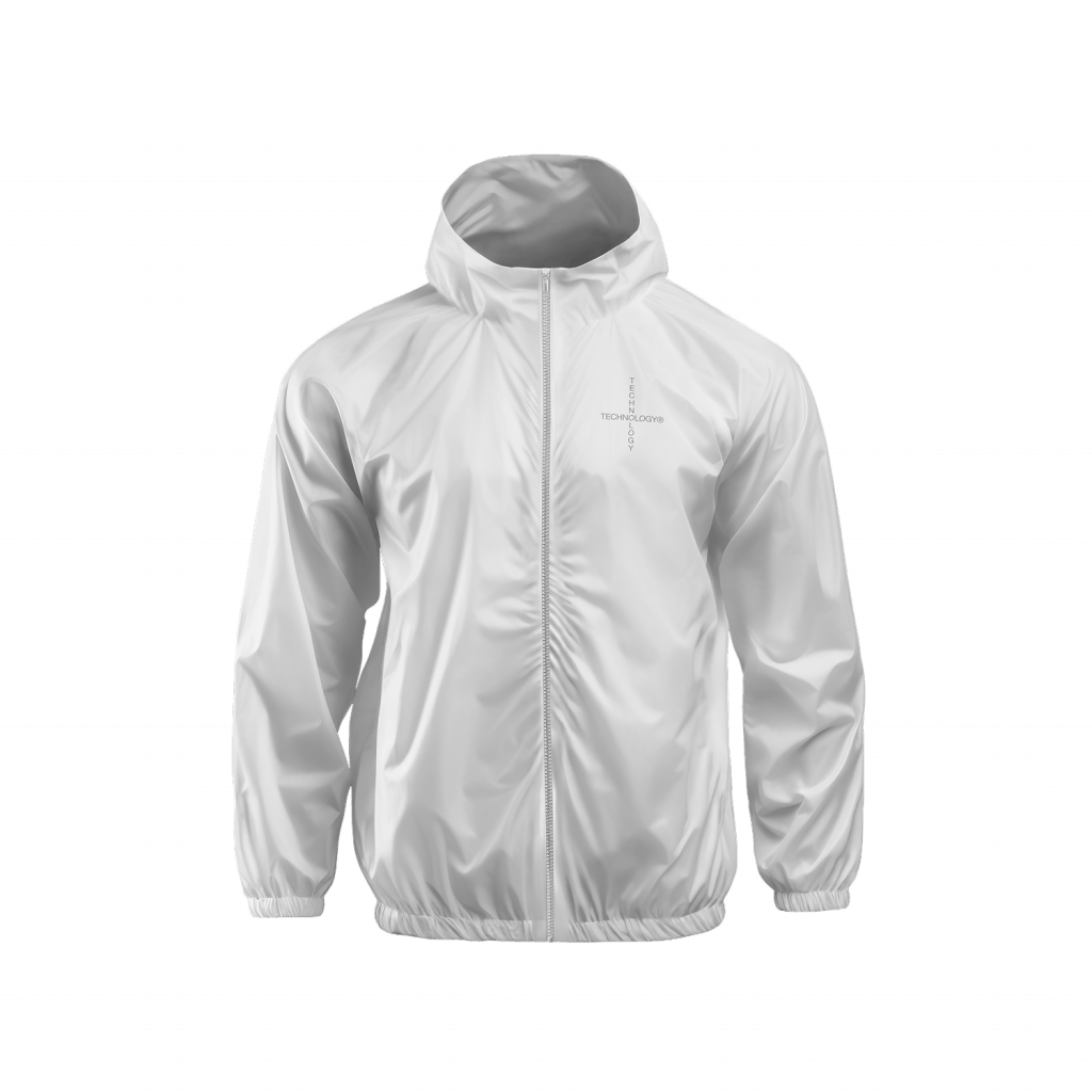 White Windbreaker Jacket